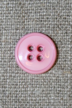 4-huls knap lyserød 13 mm.