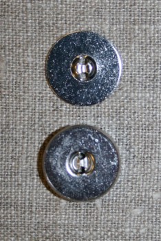 Magnet knap sølv 18 mm.