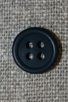 Lille støvet mørkeblå 4-huls knap, 12 mm.