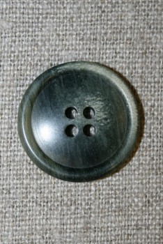 4-huls knap meleret grå-grøn 23 mm.