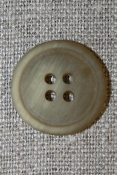 4-huls knap meleret beige/kit, 20 mm.