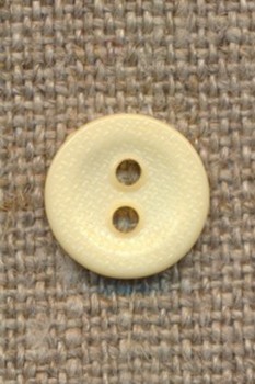 Ru 2-huls knap, lysegul 11 mm.
