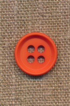 4-huls knap i orange 18 mm.