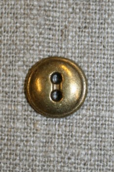 Lille 2-huls metal knap, gl.guld