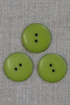 2-huls knap i lime-grøn 28 mm.
