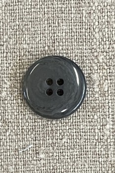4-huls knap grå meleret, 20 mm
