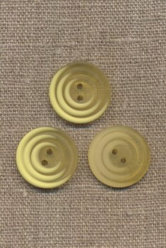 2-huls knap med cirkler i lys gul