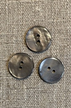 Perlemors-knap grå, 12.5 mm.