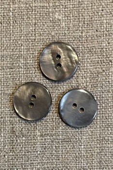 Perlemors-knap grå, 18 mm.