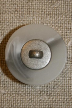 Lysegrå m/sølv midte 23 mm.