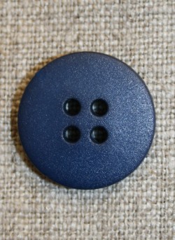 Mørkeblå 4-huls knap, 20 mm.