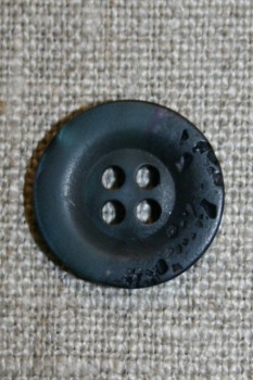 Blå krakeleret knap, 18 mm.