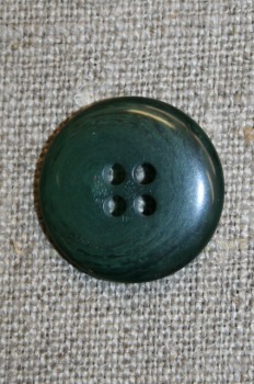 Mørkegrøn 4-huls knap, 20 mm.