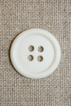 Hvid 4-huls knap 20 mm.