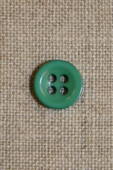 Lille grøn 4-huls knap 11 mm.