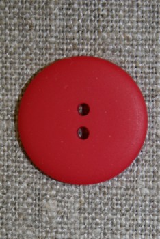 Rød 2-huls knap, 20 mm.
