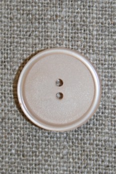 Beige/pudder 2-huls knap, 18 mm.