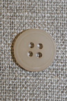 Beige 4-huls knap, 12 mm.