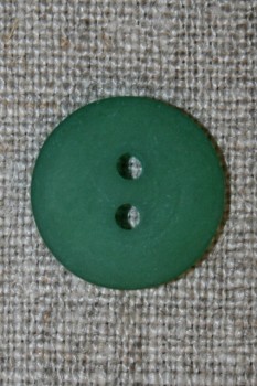 Grøn 2-huls knap, 18 mm.