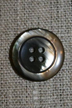 4-huls knap brun meleret 20 mm.