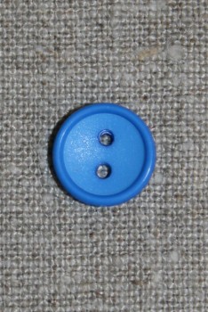 Klar blå knap, 12 mm.