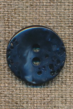 Petrol/blå knap 18 mm.