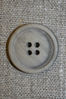 Sand meleret 4-huls knap, 17 mm.