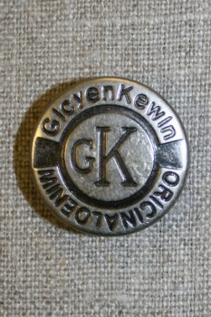 Patent knap 25 mm. gl.sølv