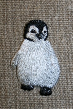 Strygemærke m/pingvin unge