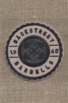 Motiv i sort, sand og petrol "Backstreet"