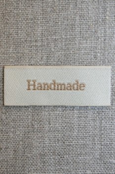 Beige mærke "Handmade"