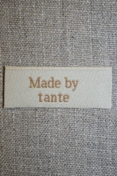 Beige mærke - label "Made by tante"