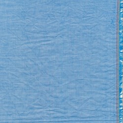 Let krøllet bomulds-voil meleret i turkisblå