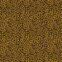 Bomulds poplin i leopard print i carry og sort