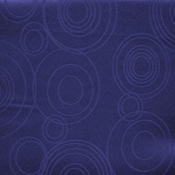 Rest Dug-stof jacquard m/cirkler i mørkeblå- 40 cm. 