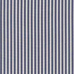 Bomuld/polyester stribet i hvid og blå