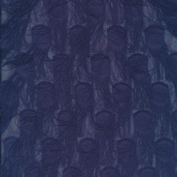 Rest Chiffon med prikker og frynser i støvet mørkeblå-80 cm. 