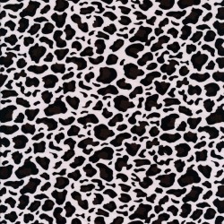 Bomulds jersey i leopard print i hvid sort grå-brun