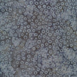 Patchworkstof batik med cirkler i grå