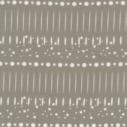 Rest 100% viscose m/stribe-mønster sand/hvid-50 cm. 