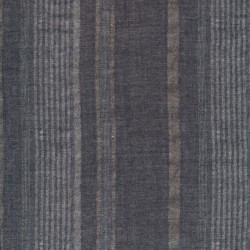 Stribet uld-viscose voil i mørkegrå, brun, hvid