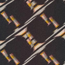 Afklip Jersey i Viscose elasthan i mørkebrun med mønster på skrå, 100 cm.