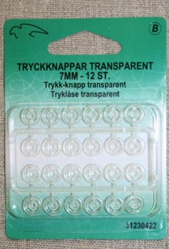 Tryklåse transparent 7 mm.
