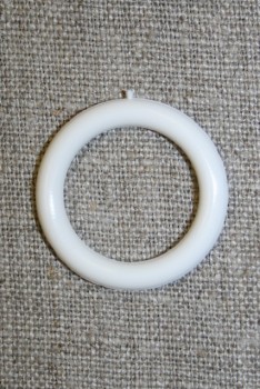 Plastring - Gardin ring hvid 20 mm.