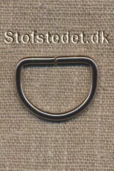 D-ring sølv, 25 mm.