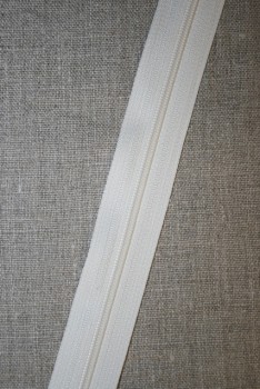 Lynlås i metermål, off-white/ecru