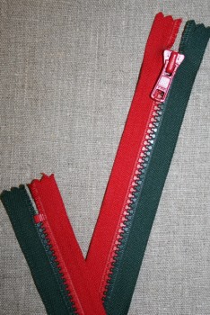 17 cm. lynlås rød/grøn