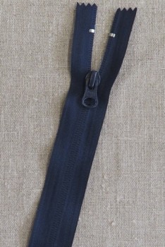 18 cm spiral lynlås i marine tænder bag