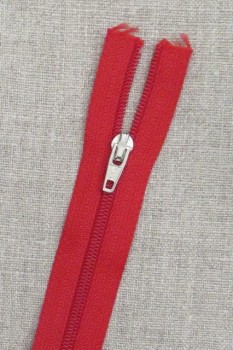 25 cm plast lynlås i rød - YKK