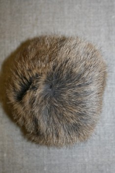 Pels-pompon af kanin, 100 mm. natur